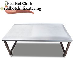 1.56m Stainless Steel Low Table