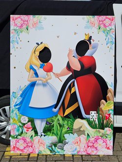 Alice in Wonderland peep through board