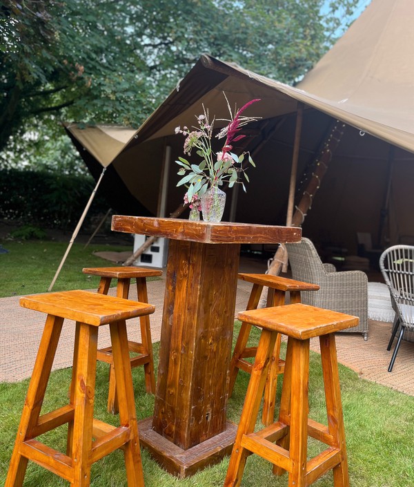 Wooden Poseur Stools For Sale