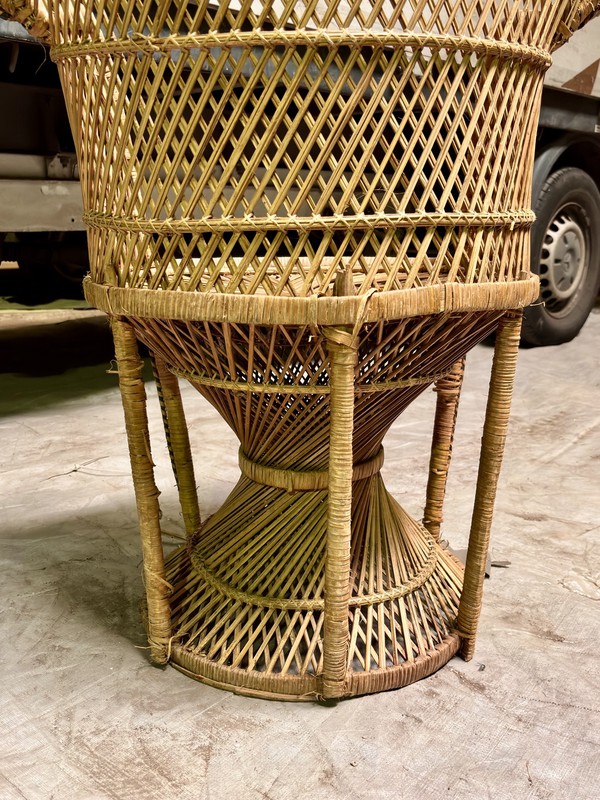 Peacock chair in wicker for sale
