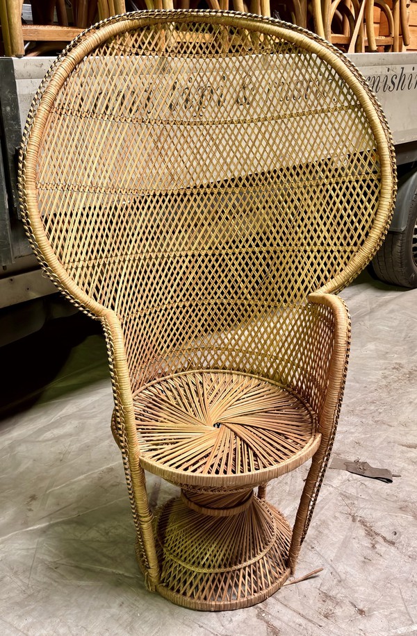 Vintage  Wicker Peacock chairs