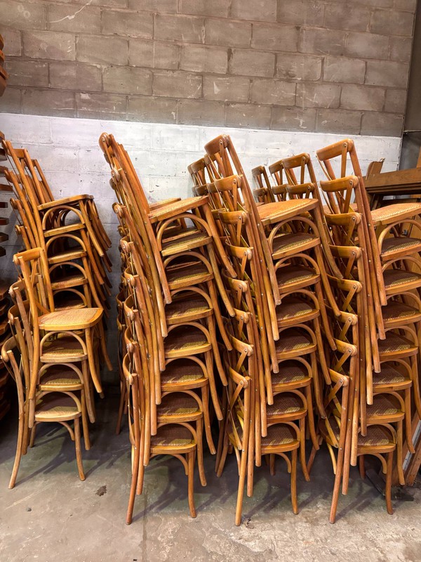 For sale Stacking cross back chairs