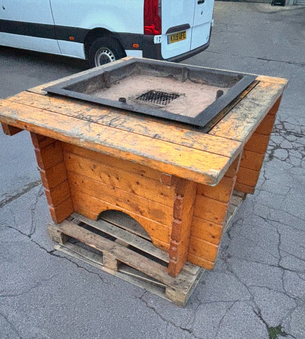 Large Wooden Fire Pit