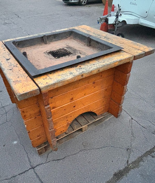 Secondhand Large Wooden Fire Pit
