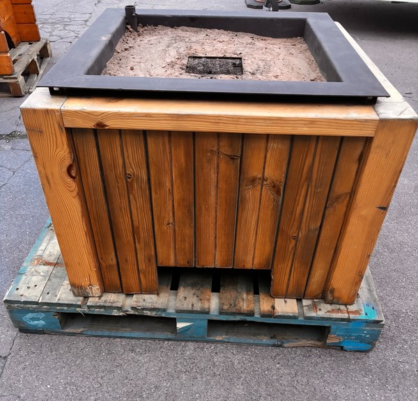 Used Small Wooden Fire Pit