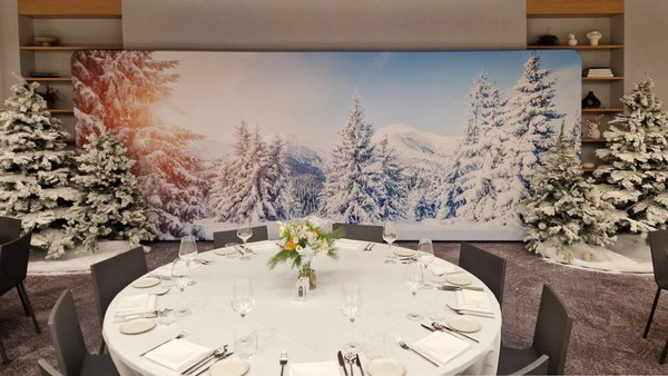 6m Wintry Forest Photo Scene