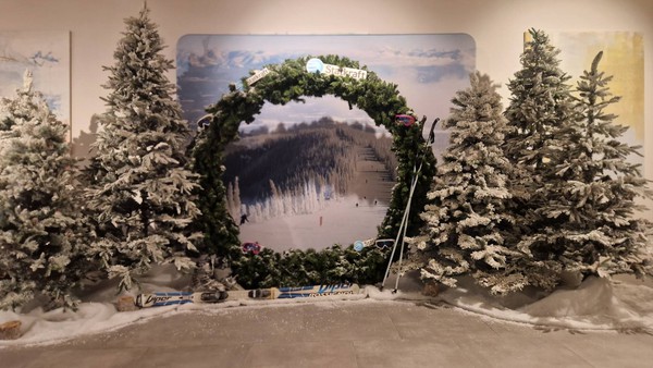Luxury Christmas Ski Backdrop