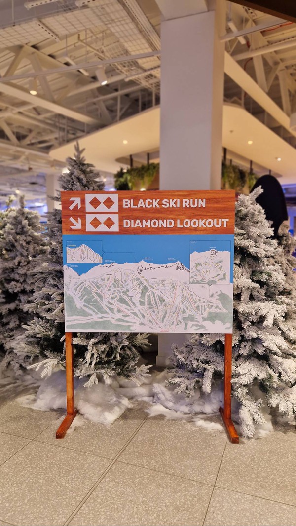 Black ski run map