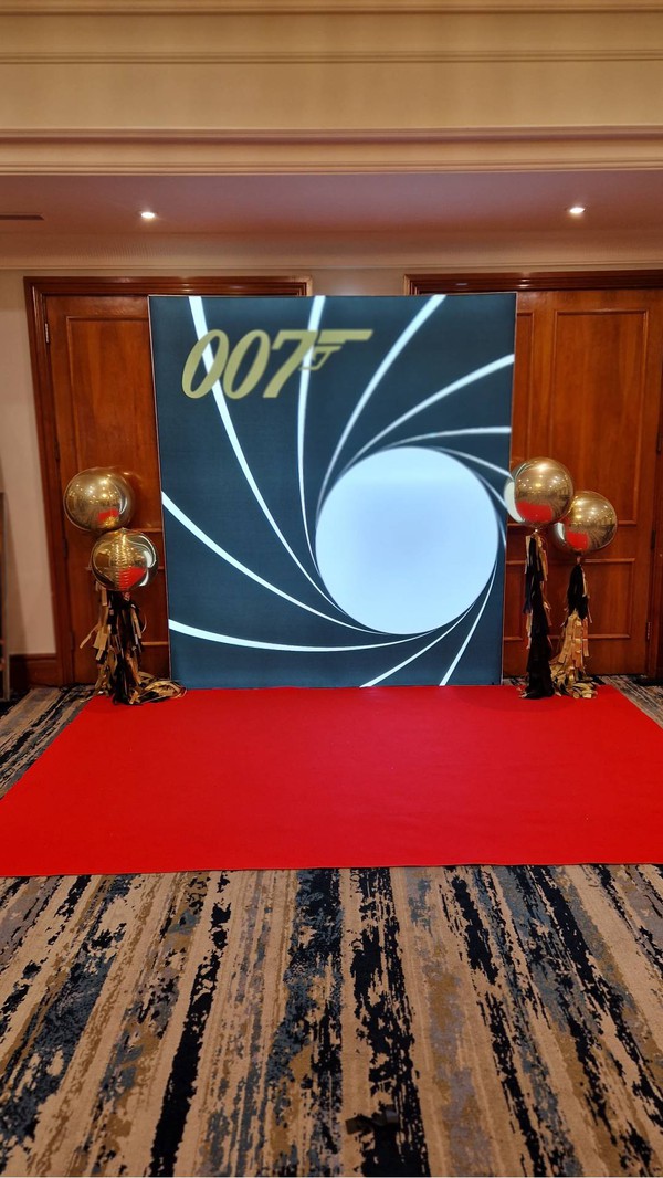Bond Themed back drop