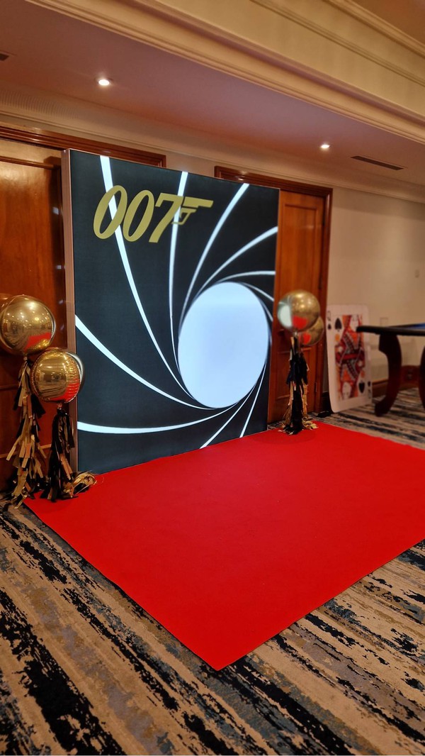 James Bond Themed back drop