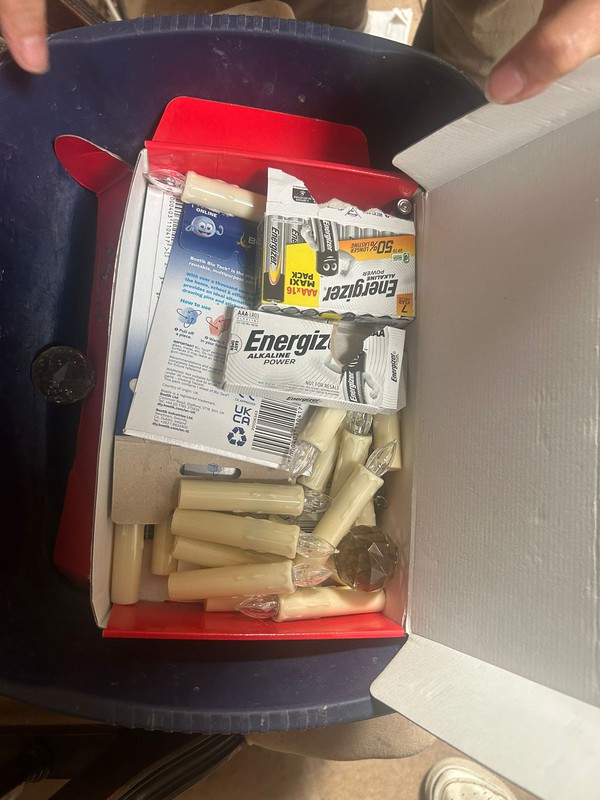 Candles for chandeliers with spare batteries