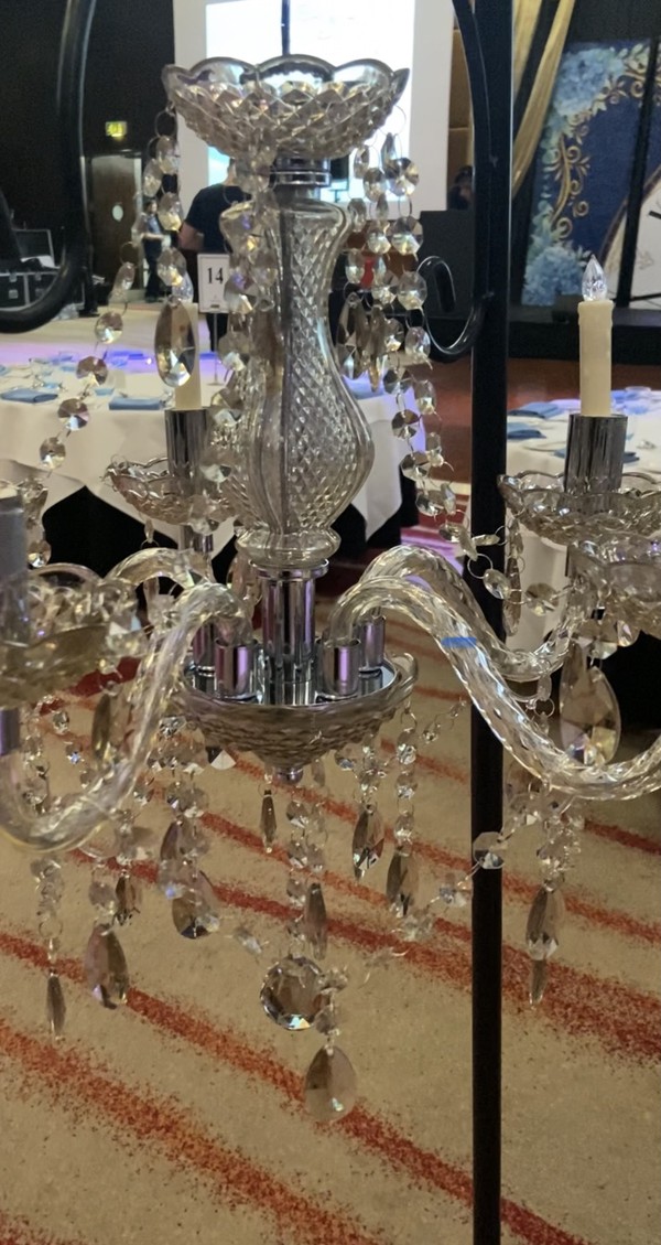 Glass 5 arm chandleries