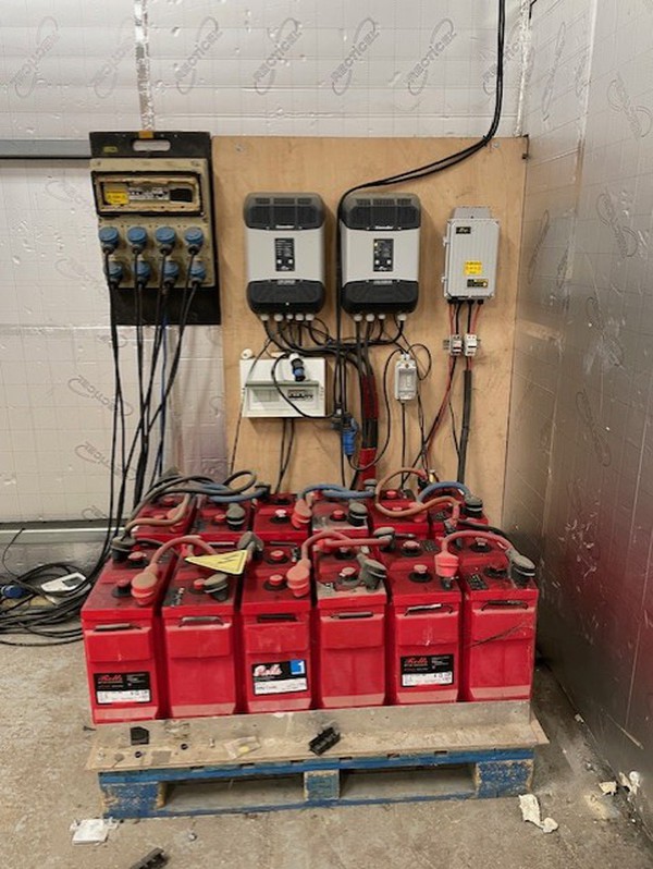 Battery bank solar power