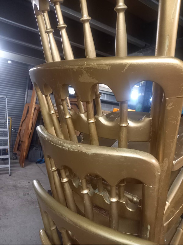 Ex hire Cheltenham Chair in Gold