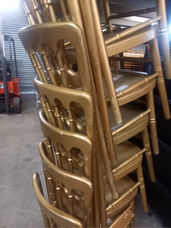 Stacking Cheltenham Chair in Gold inc Pad
