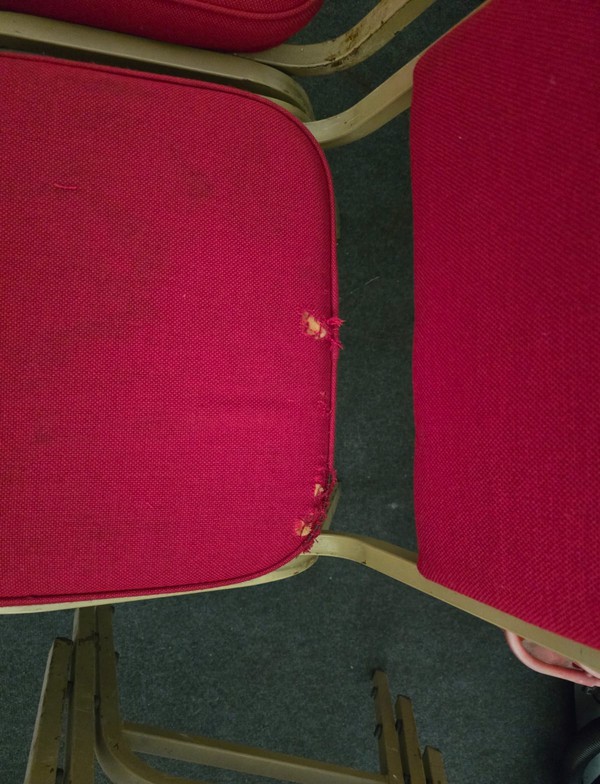 Red Padded Banquet Chairs For Sale
