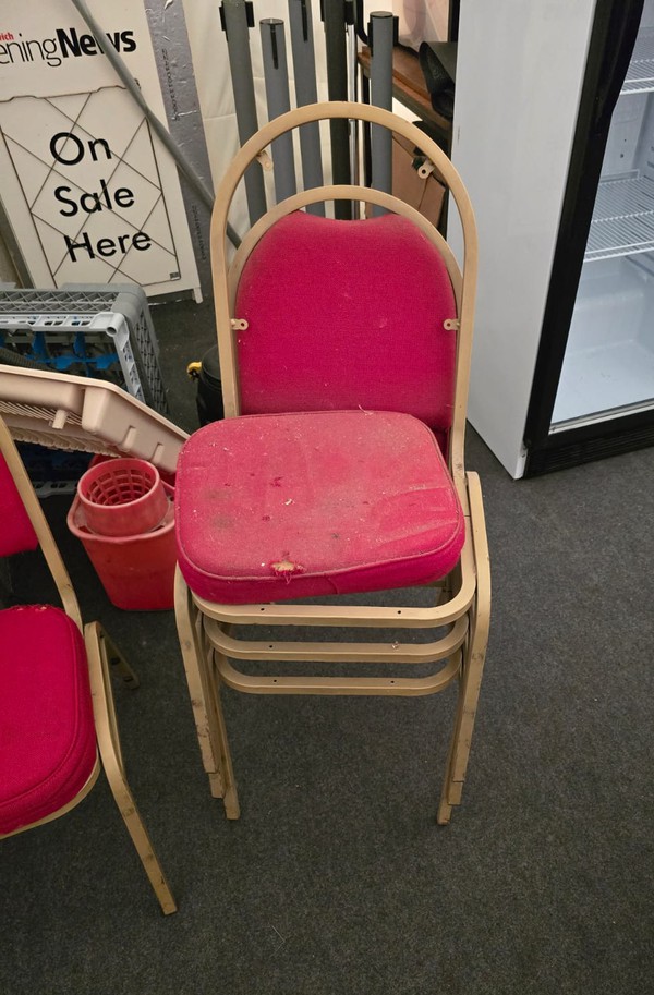 Used Red Padded Banquet Chairs