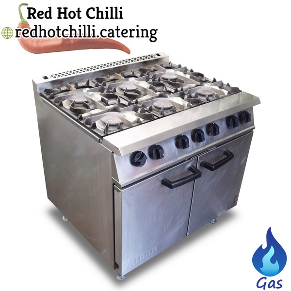 Gas six burner range cooker for sale