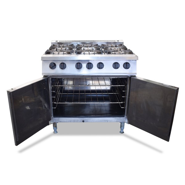 Six burner gas range cooker for sale