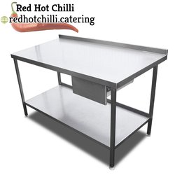 1.5m Stainless Steel Table With Drawer