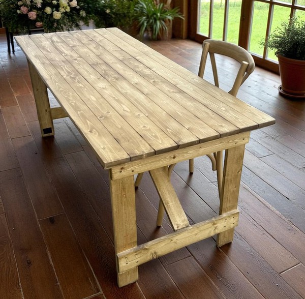 Rustic Trestle Table For Sale