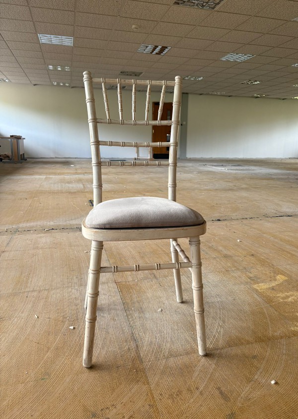 55x Limewash Chiavari Chairs For Sale