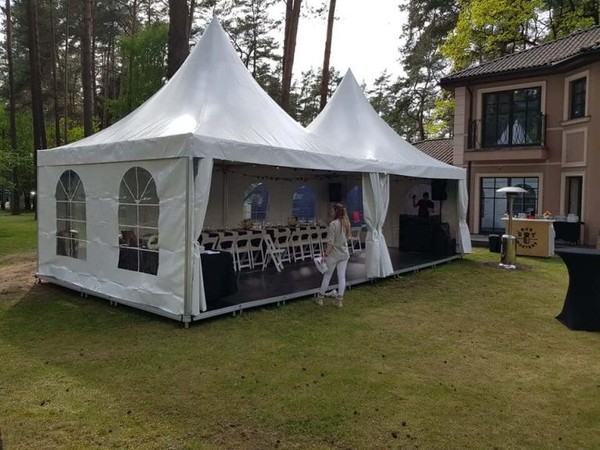 5m x 10m aluminium pagoda marquee