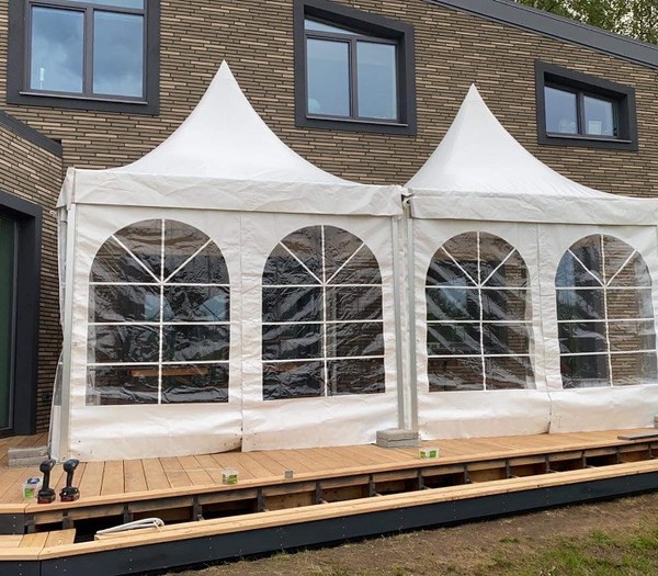 Pagoda marquee with windows