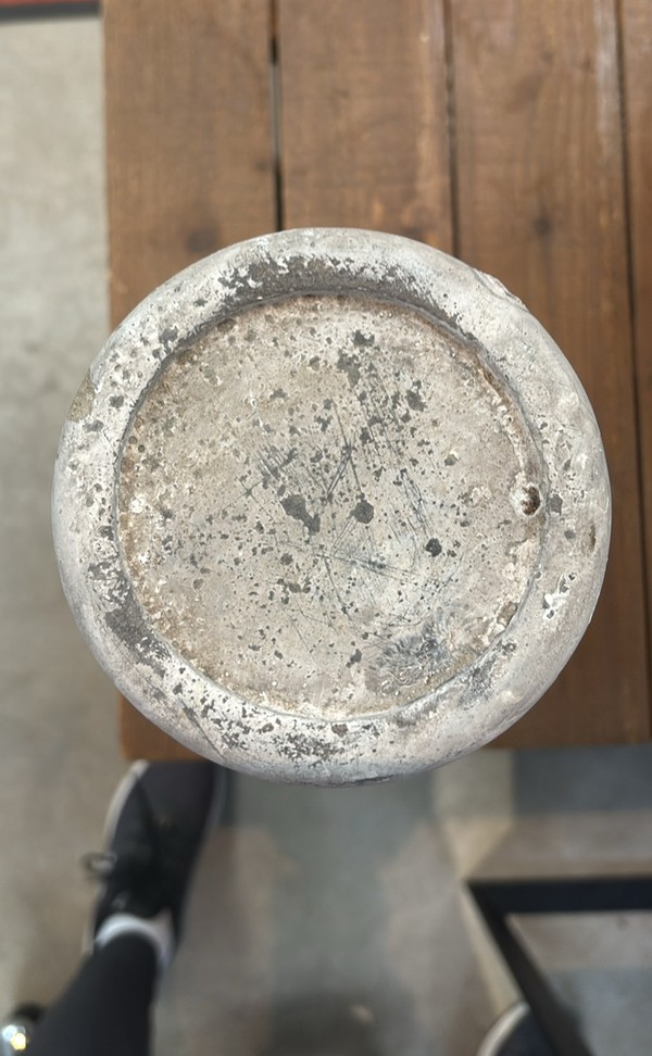 Grey Pillar Candle Holder For Sale