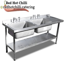 1.8m Stainless Steel Double Bowl Sink