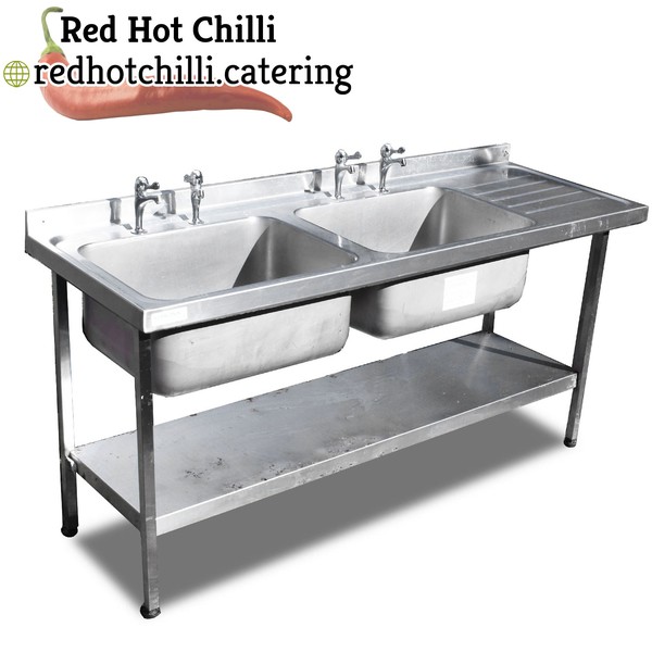 1.8m Stainless Steel Double Bowl Sink
