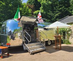 Land Yacht polished aluminium catering trailer