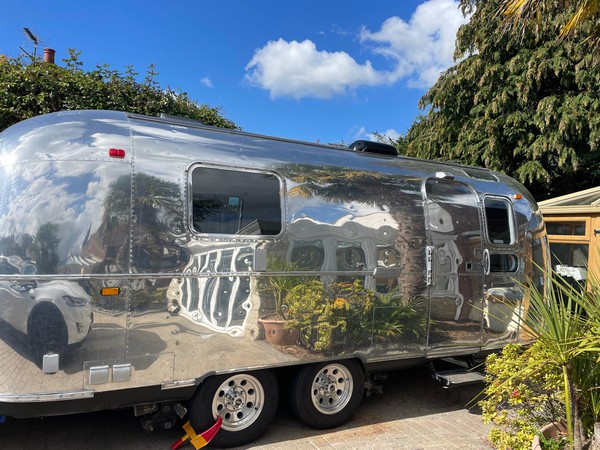 Polished aluminium Airstream Land Yacht 1972