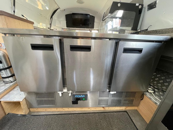 Three door bench fridge