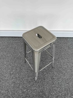 New Gun Metal Tolix Stools For Sale