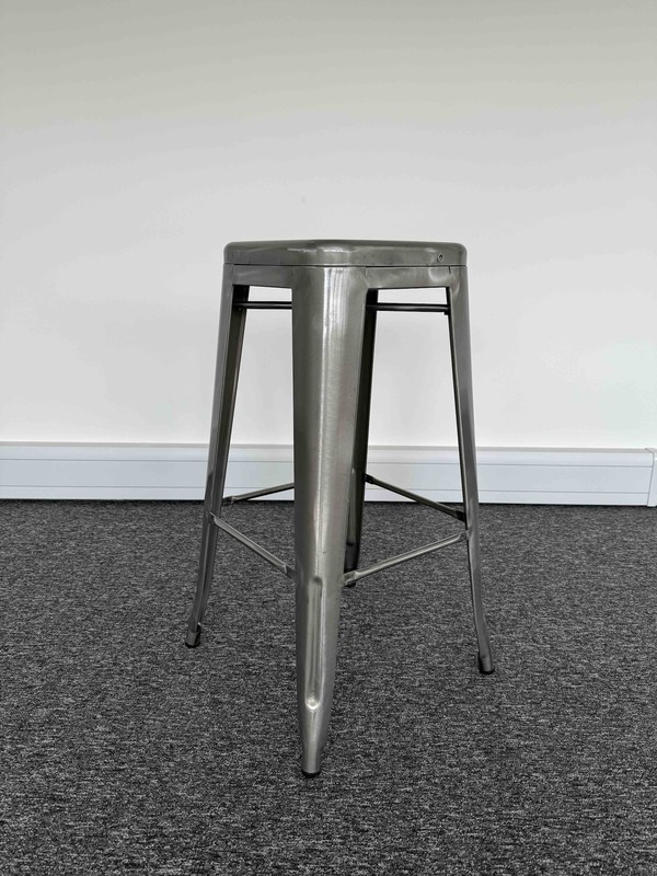 New Gun Metal Tolix Stools For Sale