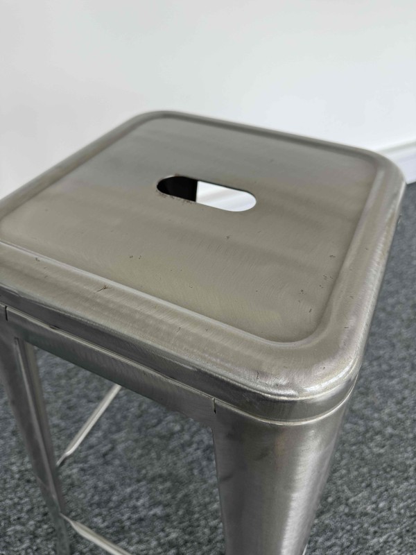 New Gun Metal Tolix Stools For Sale