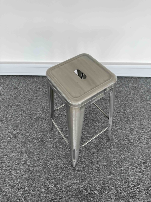 New Gun Metal Tolix Stools For Sale