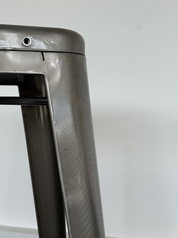 New Gun Metal Tolix Stools For Sale