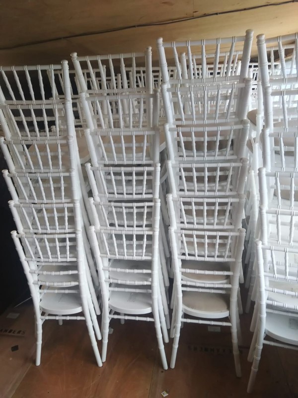 Secondhand White Chivari Chairs For Sale