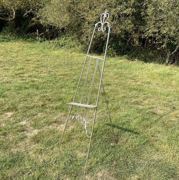 Vintage silver easel
