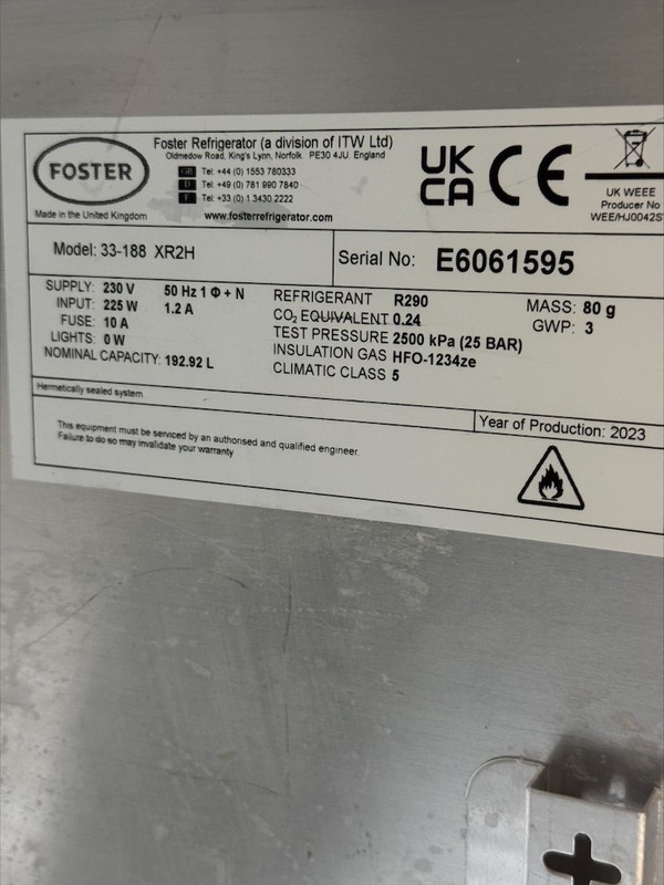 Foster Double Door Prep Fridge