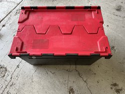 Secondhand Various Attached Lid Containers For Sale