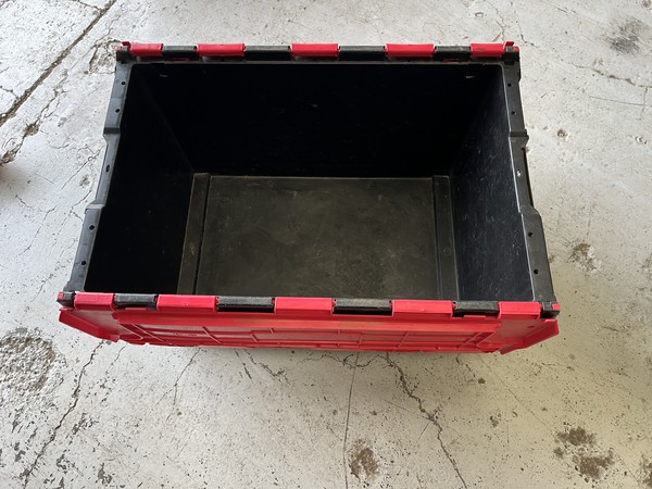 Secondhand Various Attached Lid Containers For Sale