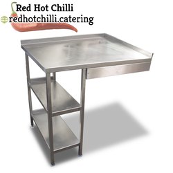 1.1m Stainless Steel Wall Mounted Corner Table