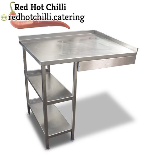 1.1m Stainless Steel Wall Mounted Corner Table 1.1m Stainless Steel Wall Mounted Corner Table