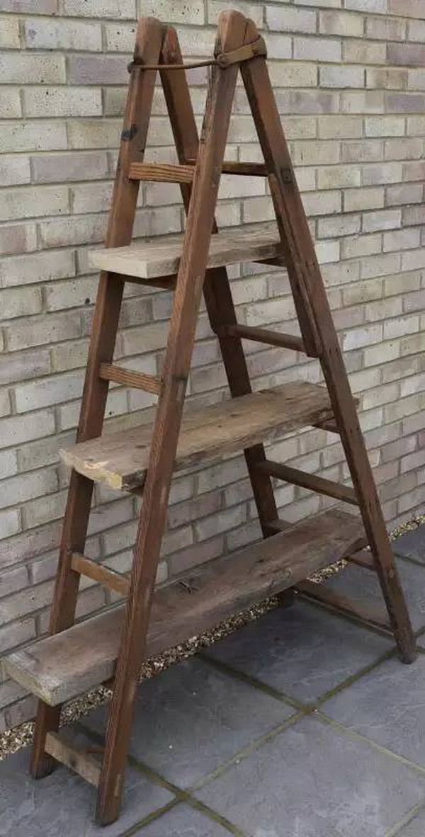 Vintage Step Ladder Shelving
