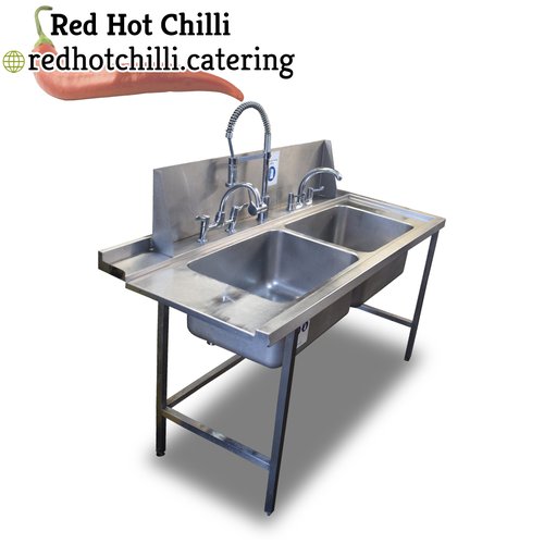 1.7m Stainless Steel Double Pass Through Dishwasher Sink 1.7m Stainless Steel Double Pass Through Dishwasher Sink