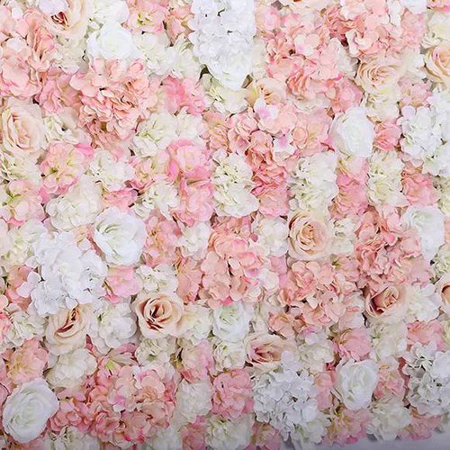 Pink & White Flower Wall Pink & White Flower Wall