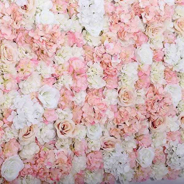 Pink & White Flower Wall